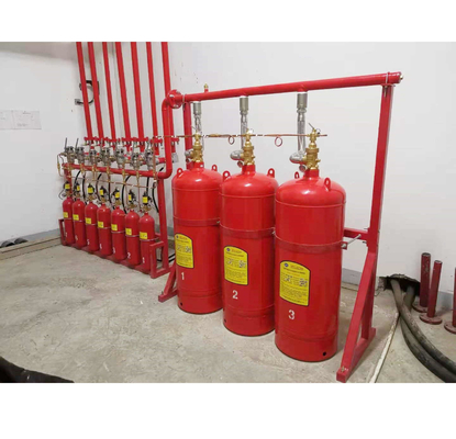 Merah Hfc227ea FM200 Sistem Penekan Gas Keamanan Tinggi Ramah Lingkungan