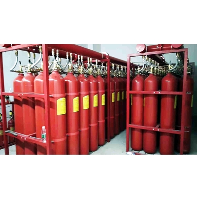 Sistem pencegahan kebakaran gas inert 100L Merah IG 100 Sistem pemadam kebakaran
