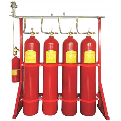 Sistem pencegahan kebakaran gas inert 100L Merah IG 100 Sistem pemadam kebakaran