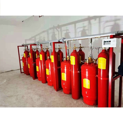 90Ltr FM200 Sistem Aliran Piston Peralatan Pemadam Kebakaran Mode Memulai Manual Listrik