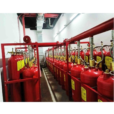 90Ltr FM200 Sistem Aliran Piston Peralatan Pemadam Kebakaran Mode Memulai Manual Listrik