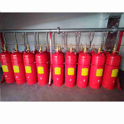 90L FM200 Silinder Tekanan Kerja 5.6Mpa Kontainer FM200 Merah