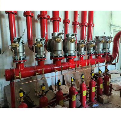 Jaringan pipa FM200 Sistem pemadam kebakaran 120L Sistem pemadam kebakaran otomatis