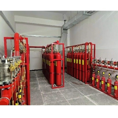 IG100 Red Fire Suppression System Cylinder 15MPa 20MPa Tekanan Kerja