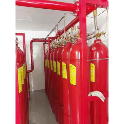 90L 15MPa 20MPa IG100 Sistem pemadam kebakaran nitrogen Jenis jaringan pipa merah