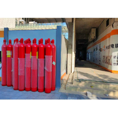 Multifunctional IG100 Inert Gas Fire Extinguishing System Daya tahan tinggi Warna Merah
