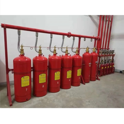 Sistem Penindasan Gas Kebakaran Multi-Zone Heptafluoropropane 70L 90L 100L 120L Kapasitas