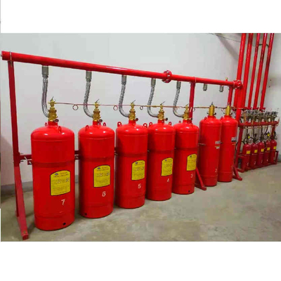 Sistem Jaringan Pipa FM200 Merah 4.2MPa / 5.6MPa Sistem Pemadam Kebakaran Gas Campuran