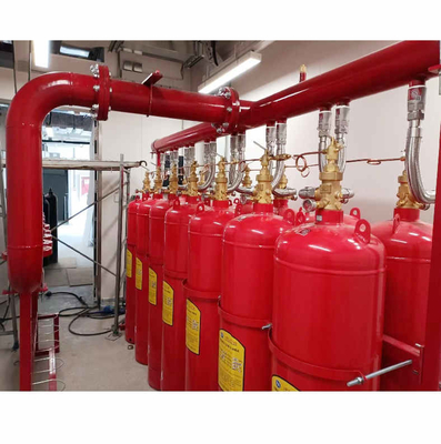 Keamanan Tinggi Sistem Penekan Gas Heptafluoropropane HFC 227ea Silinder Merah FM200
