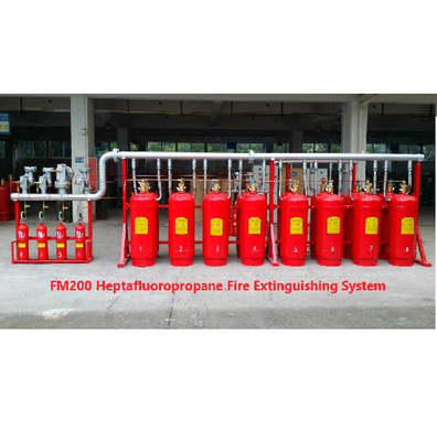 Heptafluoropropane FM200 Silinder Pipe Network yang dibanjiri Sistem Pemadam Kebakaran Gas Bersih