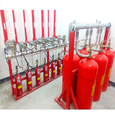 Heptafluoropropane FM200 Silinder Pipe Network yang dibanjiri Sistem Pemadam Kebakaran Gas Bersih