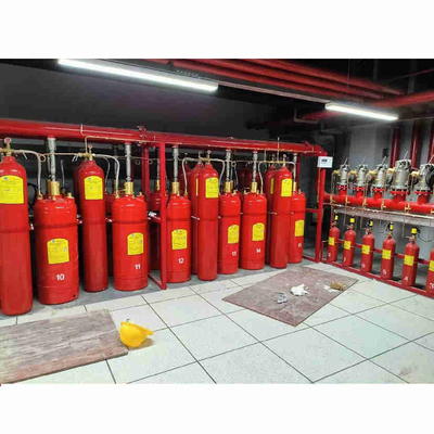 Keamanan Tinggi HFC-227ea FM200 Sistem Aliran Piston Sistem Penekanan Gas Jenis Jaringan Pipa