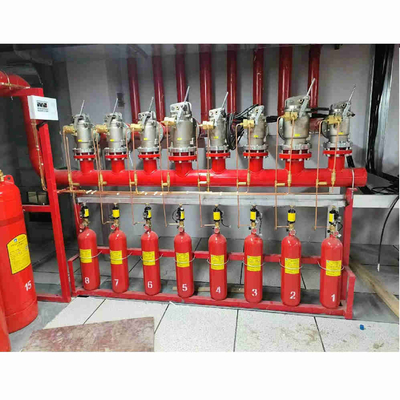 Keamanan Tinggi HFC-227ea FM200 Sistem Aliran Piston Sistem Penekanan Gas Jenis Jaringan Pipa